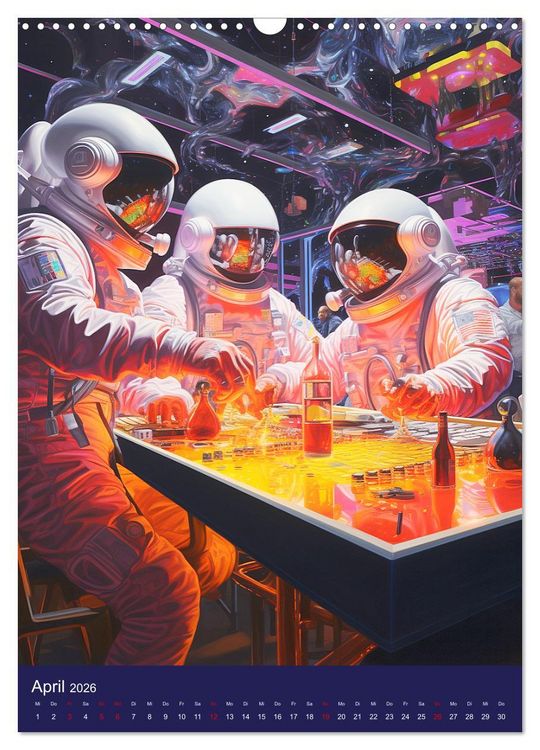 Produktbild: Our future in space. Pulsierendes Leben auf neuen Planeten (Wandkalender 2026 DIN A3 hoch), CALVENDO Monatskalender