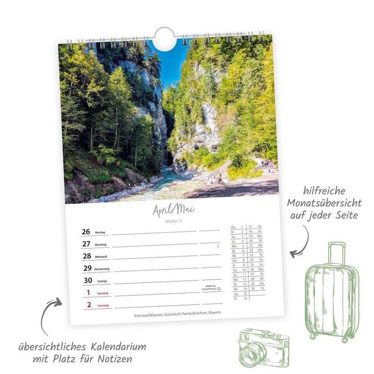Produktbild: TR&Ouml;TSCH - Wochenkalender zum H&auml;ngen Deutschlandreise 2027