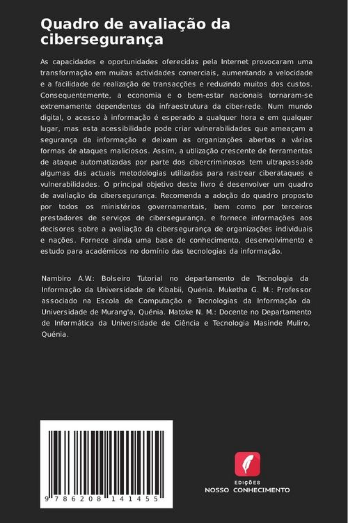 Produktbild: Quadro de avalia&ccedil;&atilde;o da ciberseguran&ccedil;a