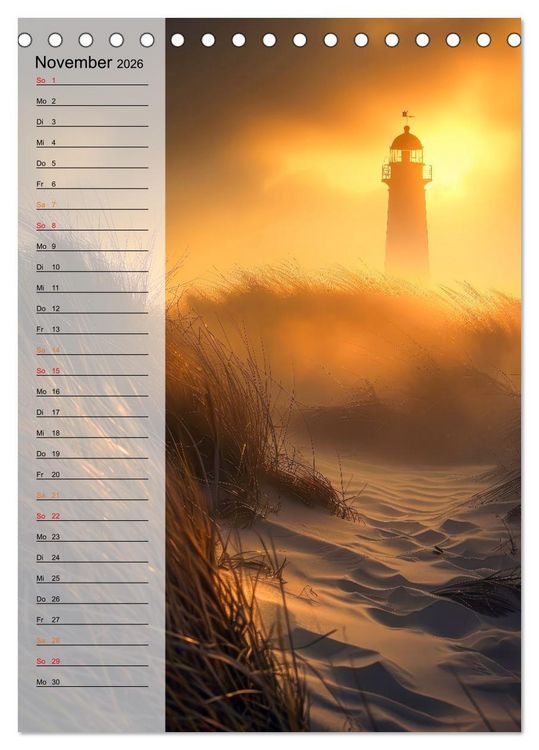 Produktbild: Maritim, Deutschlands K&uuml;sten (Tischkalender 2026 DIN A5 hoch), CALVENDO Monatskalender