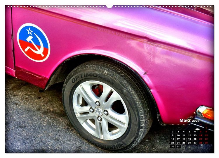 Produktbild: Bunte V&ouml;gel - Originelle Oldtimer in Havanna (Wandkalender 2026 DIN A2 quer), CALVENDO Monatskalender
