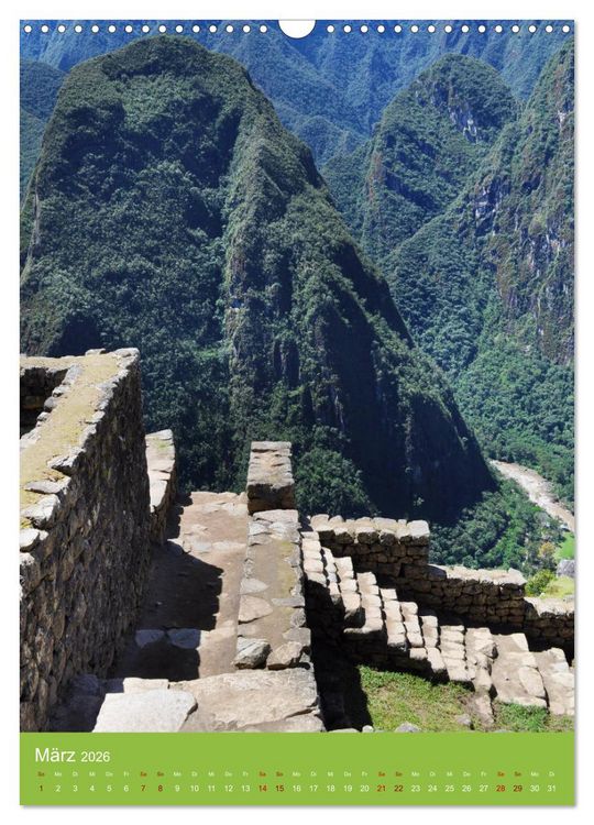 Produktbild: Erlebe mit mir Machu Picchu (Wandkalender 2026 DIN A3 hoch), CALVENDO Monatskalender
