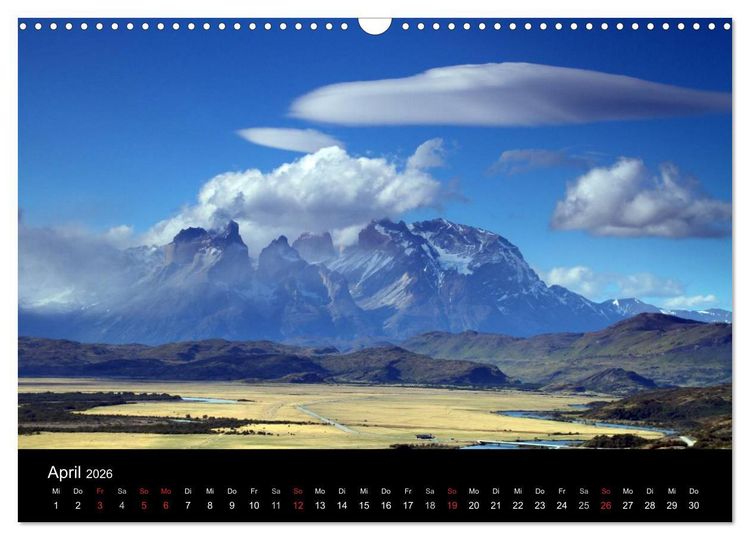 Produktbild: S&uuml;dpatagonien &ndash; das "Ende" der Welt (Wandkalender 2026 DIN A3 quer), CALVENDO Monatskalender
