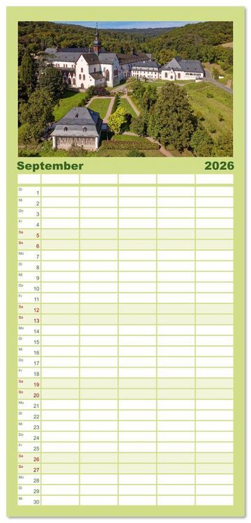 Produktbild: Familienplaner 2026 - Traumsch&ouml;ner Taunus mit 5 Spalten (Wandkalender, 21 x 45 cm) CALVENDO