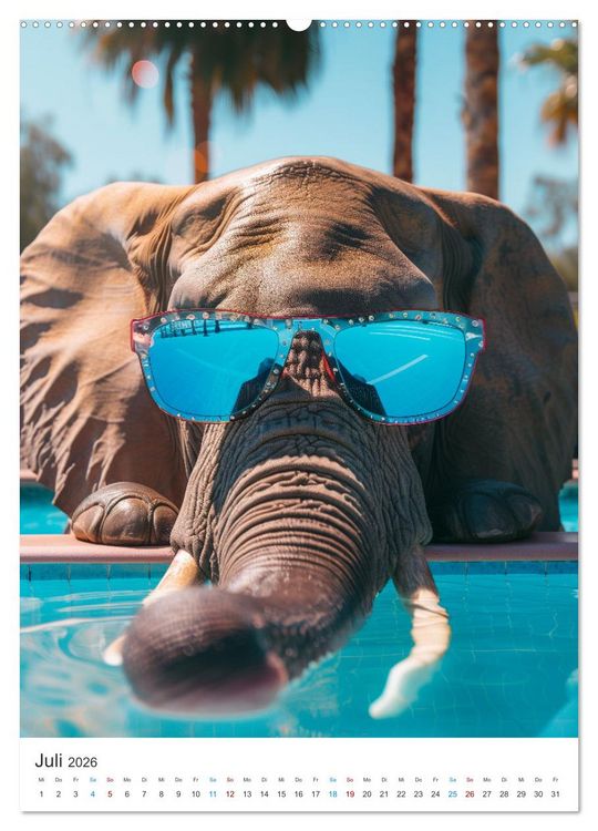 Produktbild: Tierische Sommerfreunde (Wandkalender 2026 DIN A2 hoch), CALVENDO Monatskalender