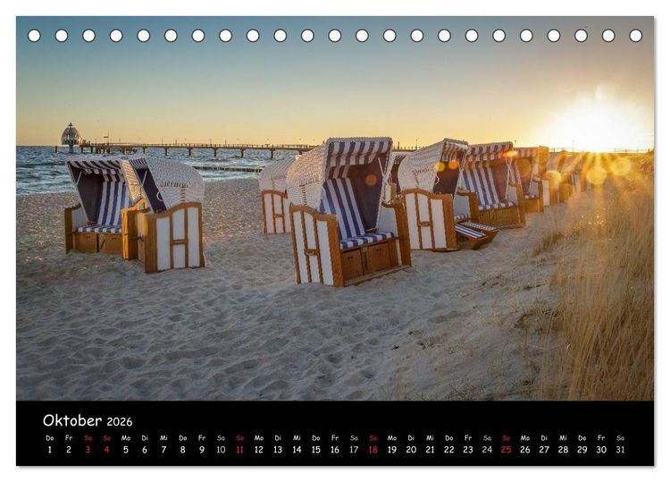 Produktbild: Ostseeregion Dar&szlig;-Zingst (Tischkalender 2026 DIN A5 quer), CALVENDO Monatskalender
