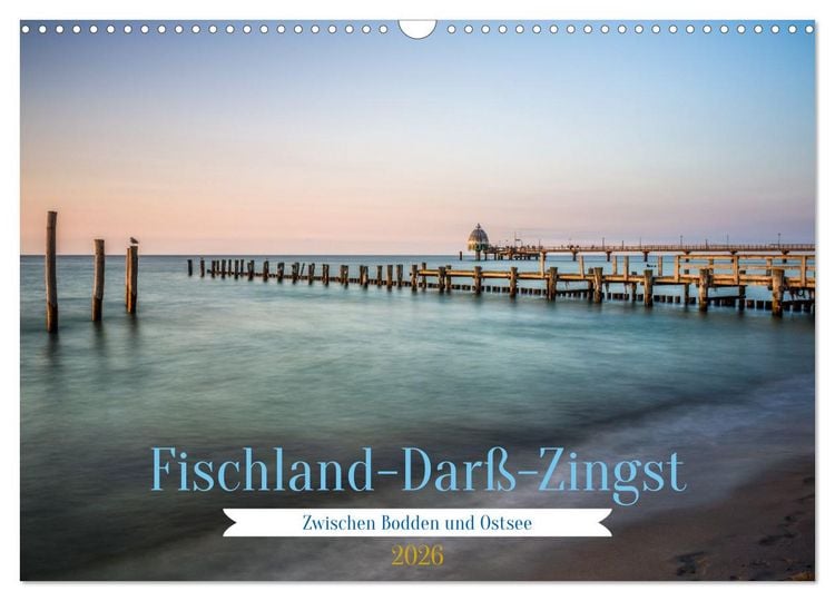 Produktbild: Fischland-Dar&szlig;-Zingst - Zwischen Bodden und Ostsee (Wandkalender 2026 DIN A3 quer), CALVENDO Monatskalender
