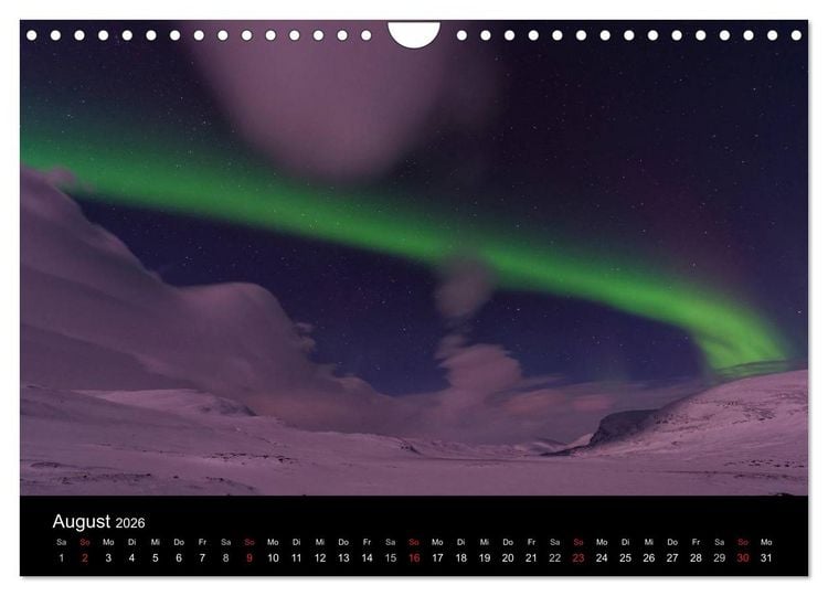 Produktbild: Nordlichter (Wandkalender 2026 DIN A4 quer), CALVENDO Monatskalender