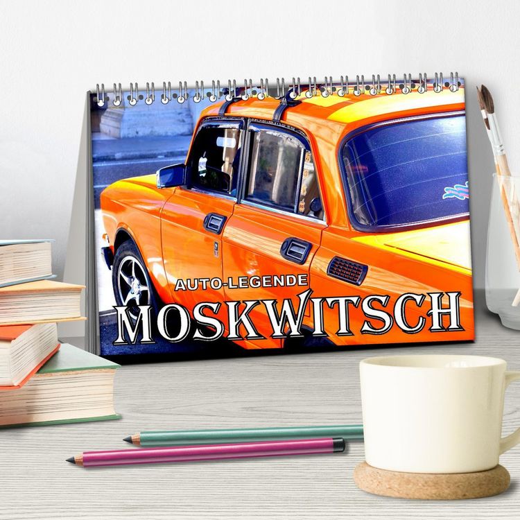 Produktbild: AUTO-LEGENDE MOSKWITSCH (Tischkalender 2026 DIN A5 quer), CALVENDO Monatskalender