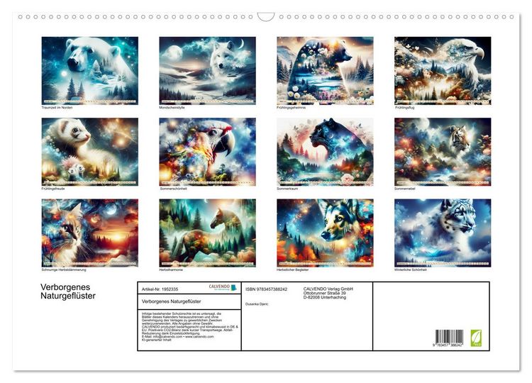 Produktbild: Verborgenes Naturgefl&uuml;ster (Wandkalender 2026 DIN A2 quer), CALVENDO Monatskalender