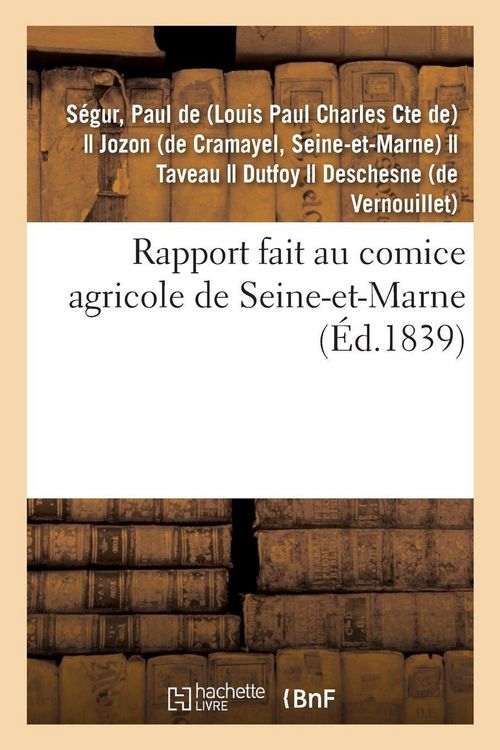 Produktbild: Rapport Fait Au Comice Agricole de Seine-Et-Marne