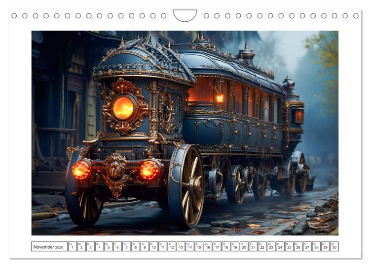 Produktbild: Steampunk Vehicles (Wandkalender 2026 DIN A4 quer), CALVENDO Monatskalender