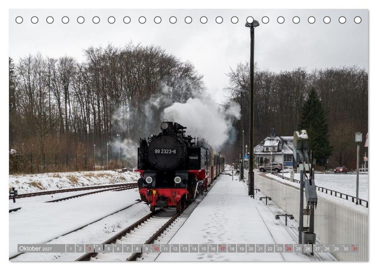 Produktbild: Molli- Mecklenburgische B&auml;derbahn (Tischkalender 2027 DIN A5 quer), CALVENDO Monatskalender