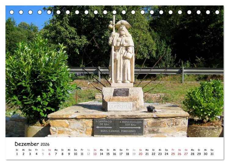 Produktbild: Jakobsweg - Camino Frances (Tischkalender 2026 DIN A5 quer), CALVENDO Monatskalender