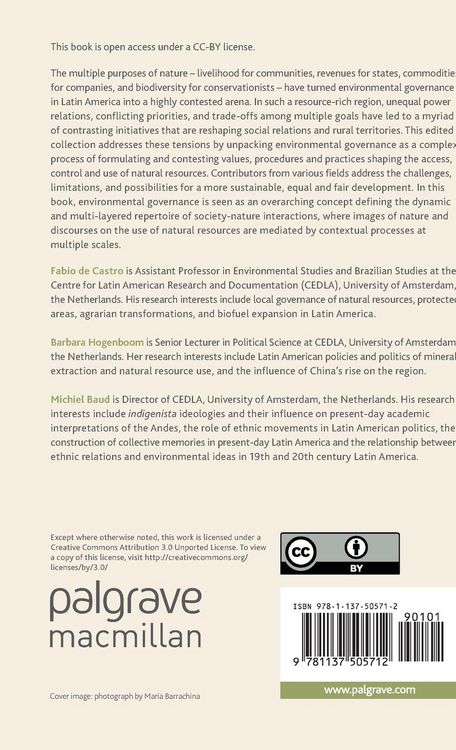 Produktbild: Environmental Governance in Latin America