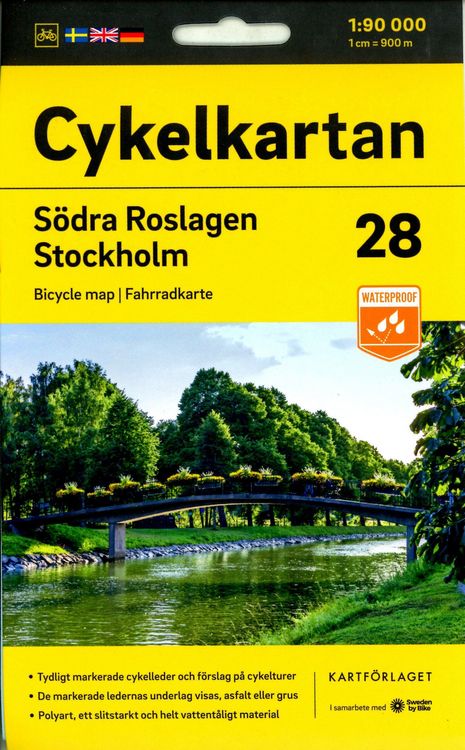 Produktbild: Cykelkartan Blad 28 S:a Roslagen/Stockholm