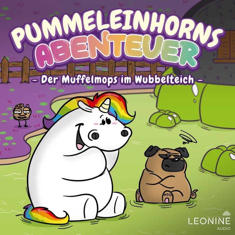 Produktbild: Pummeleinhorns Abenteuer - Der Muffelmops im Wubbelteich