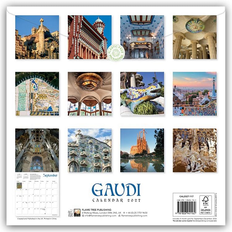Produktbild: Gaud&iacute; &ndash; Antoni Gaud&iacute; 2027 &ndash; Original Flame Tree Publishing-Kalender [Kalender]
