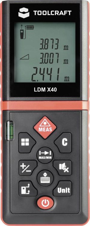Produktbild: TOOLCRAFT LDM X40 Laser-Entfernungsmesser 40m