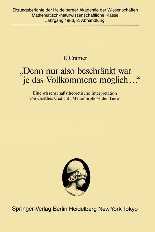 Produktbild: "Denn nur also beschr&auml;nkt war je das Vollkommene m&ouml;glich..."