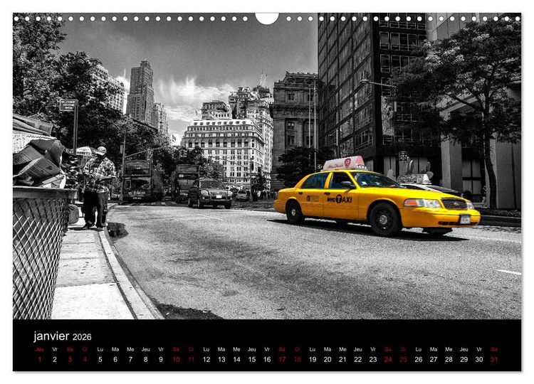 Produktbild: Balade New-Yorkaise, Manhattan (Calendrier mural 2026 DIN A3 vertical), CALVENDO calendrier mensuel