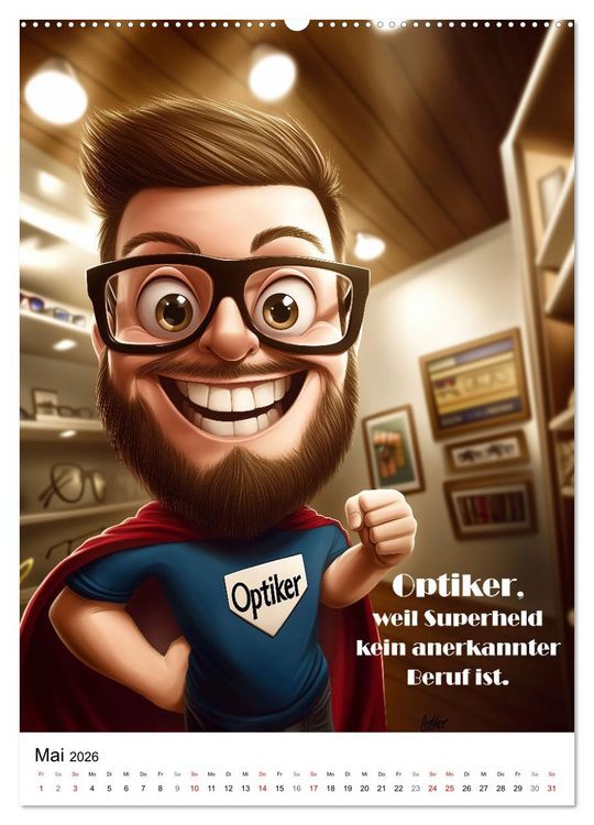 Produktbild: Optikerspr&uuml;che (Wandkalender 2026 DIN A2 hoch), CALVENDO Monatskalender
