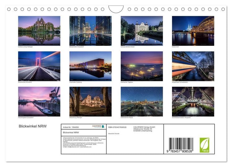 Produktbild: Blickwinkel NRW (Wandkalender 2026 DIN A4 quer), CALVENDO Monatskalender
