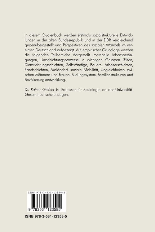 Produktbild: Die Sozialstruktur Deutschlands