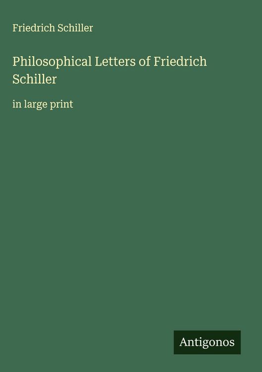 Produktbild: Philosophical Letters of Friedrich Schiller