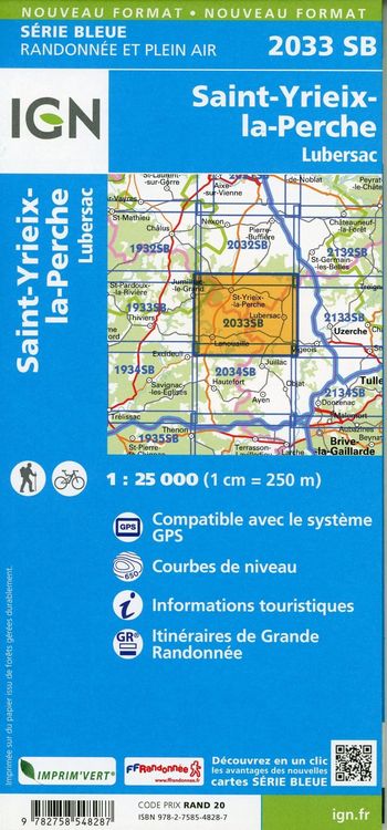 Produktbild: St-Yrieix-la-Perche-Lubersac 1:25 000