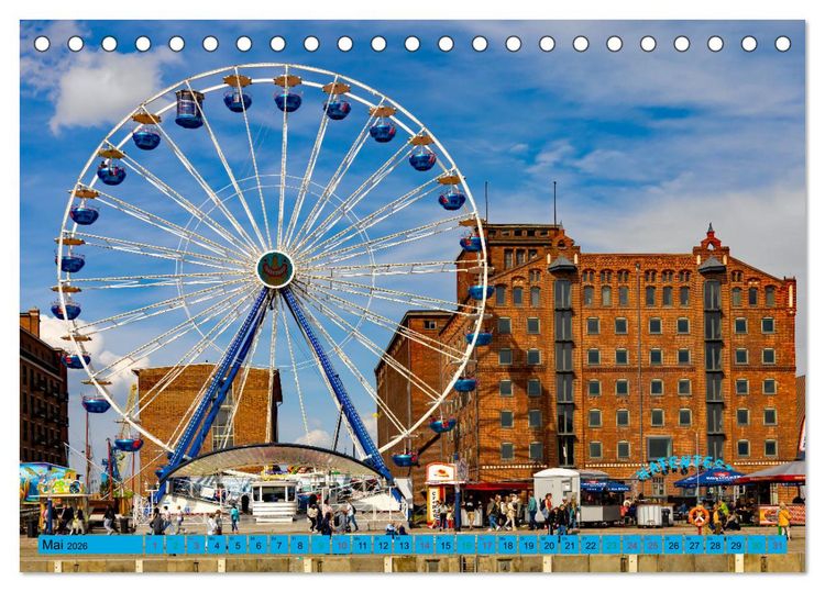 Produktbild: Hansestadt Wismar - Sehnsuchtsort (Tischkalender 2026 DIN A5 quer), CALVENDO Monatskalender