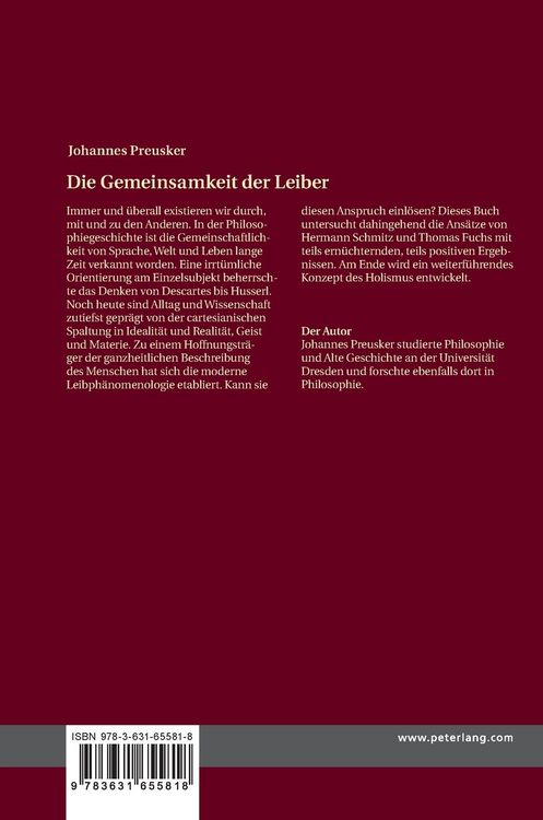Produktbild: Die Gemeinsamkeit der Leiber