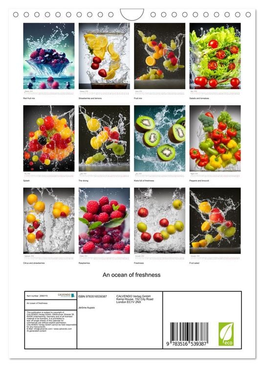 Produktbild: An ocean of freshness (Wall Calendar 2026 DIN A4 portrait), CALVENDO 12 Month Wall Calendar