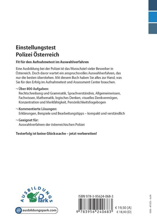 Produktbild: Einstellungstest Polizei &Ouml;sterreich
