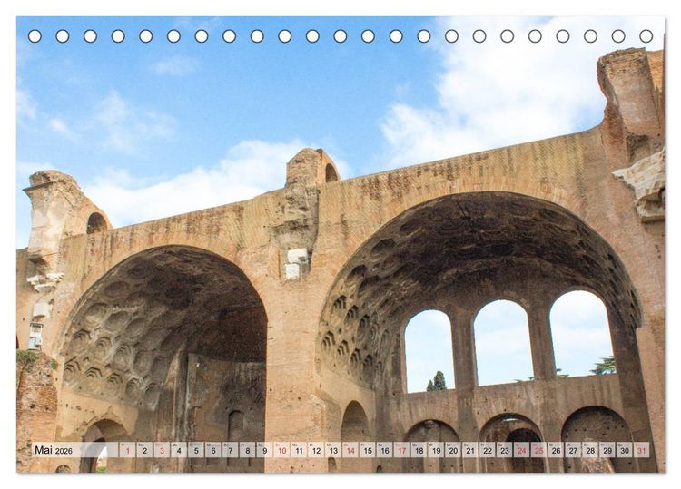 Produktbild: Altes Rom - Impressionen (Tischkalender 2026 DIN A5 quer), CALVENDO Monatskalender