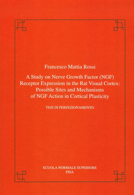 Produktbild: A study on nerve growth factor (NGF) receptor expression in the rat visual cortex: possible sites and mechanisms of NGF action in cortical plasticity