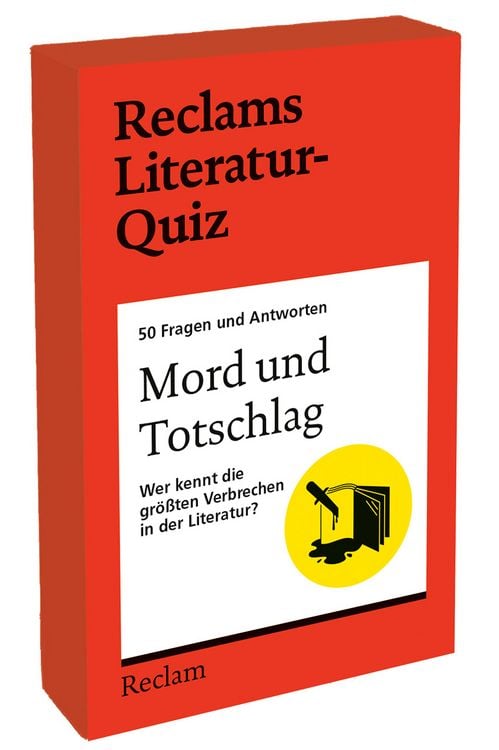 Produktbild: Mord und Totschlag. Wer kennt die gr&ouml;&szlig;ten Verbrechen in der Literatur? 50 Fragen und Antworten f&uuml;r B&uuml;chermenschen