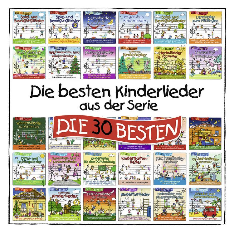 Produktbild: Die 30 besten Kinderlieder aus der Serie DIE 30 BESTEN