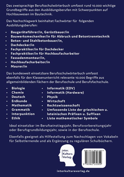 Produktbild: Berufsschulwtb Ausbildungsberufen Hochbauwesen/Dari