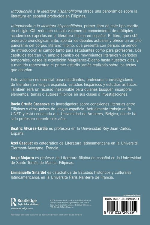 Produktbild: Introducci&oacute;n a la literatura hispanofilipina
