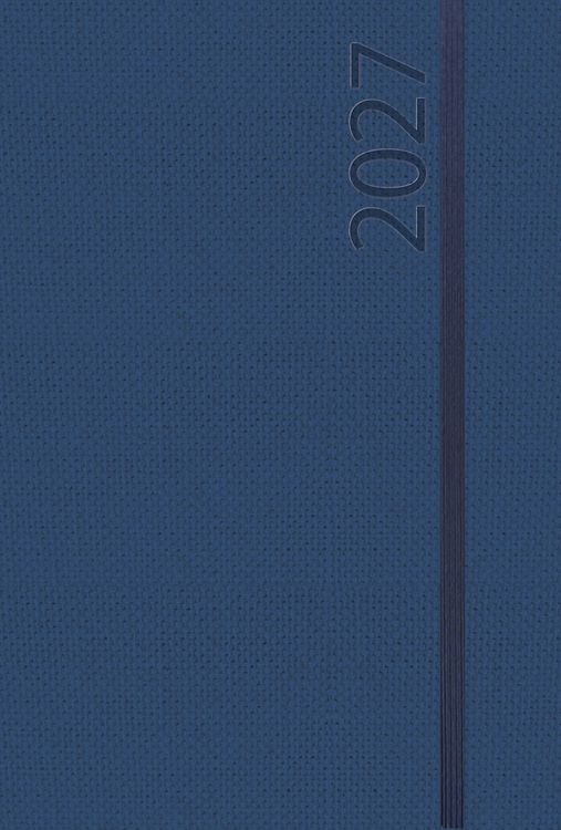 Produktbild: Buchkalender Wochentimer Spirale dunkelblau 2027