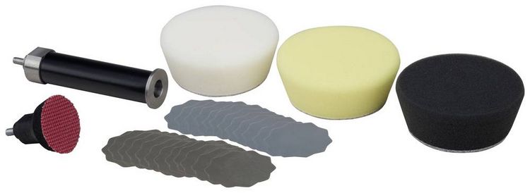 Produktbild: Proxxon 29070 Schleif- und Polierset Schleifteller &Oslash; 30 mm, 80mm 7 Teile