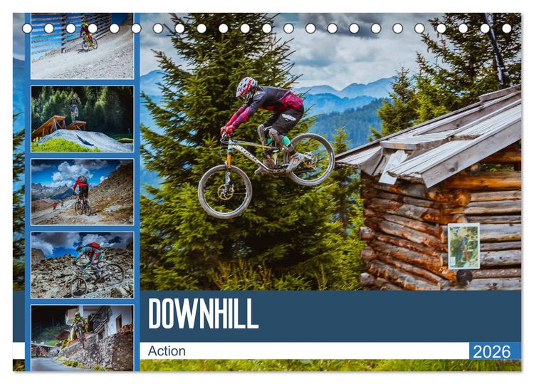Produktbild: Downhill Action (Tischkalender 2026 DIN A5 quer), CALVENDO Monatskalender