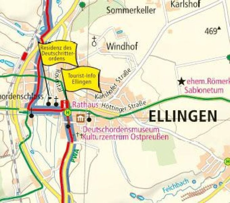 Produktbild: Radwanderkarte Altm&uuml;hltal-Radweg, Rothenburg o. d. T. - Kelheim 1 : 50 000