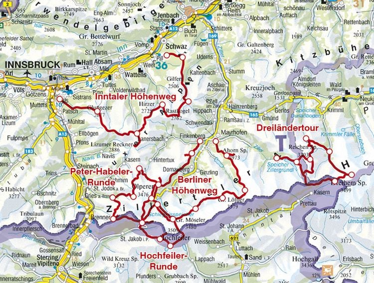 Produktbild: ROTHER Wanderf&uuml;hrer Trekking im Zillertal