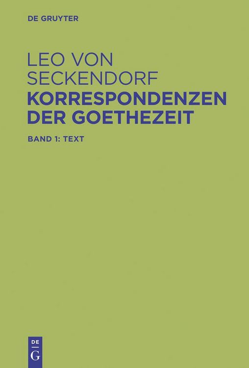 Produktbild: Korrespondenzen der Goethezeit