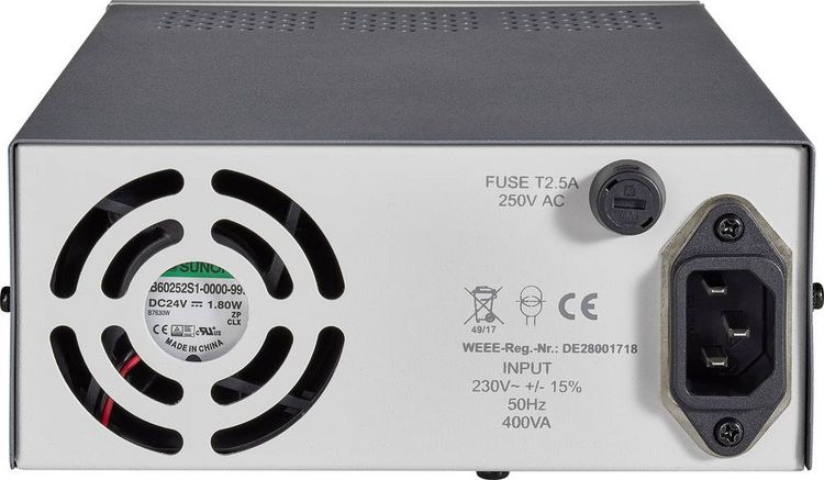 Produktbild: VOLTCRAFT FSP 2410 Labornetzger&auml;t, Festspannung 24 - 29 V/DC 10 A 240 W Anzahl Ausg&auml;nge 1 x