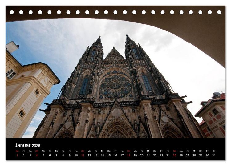 Produktbild: Prager Ansichten (Tischkalender 2026 DIN A5 quer), CALVENDO Monatskalender