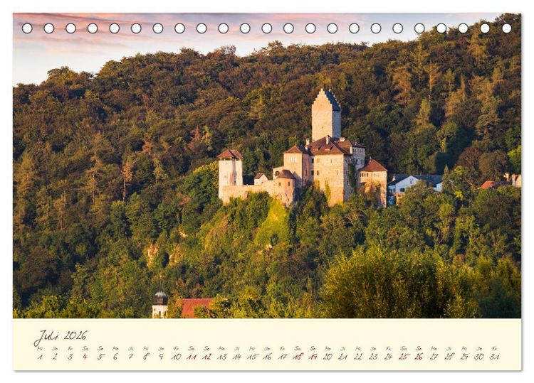 Produktbild: Burgen in Bayern Bayerns trutzige Vergangenheit (Tischkalender 2026 DIN A5 quer), CALVENDO Monatskalender