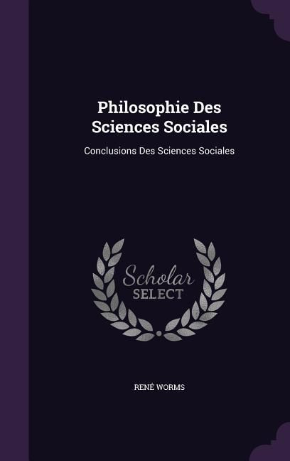 Produktbild: Philosophie Des Sciences Sociales
